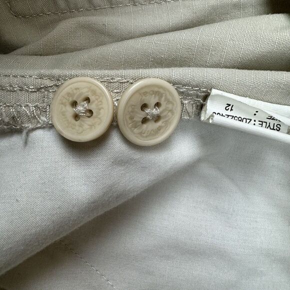 Calvin Klein Jeans Cropped Pants Cream Beige Khaki Cotton Size 12 - Picture 4 of 12